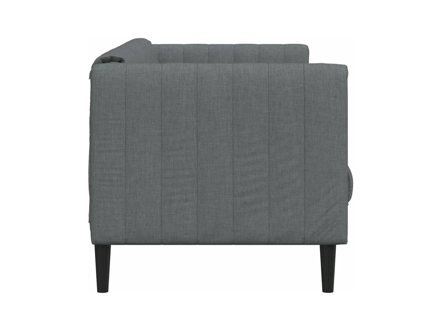 Sofá de 3 plazas de tela gris oscuro