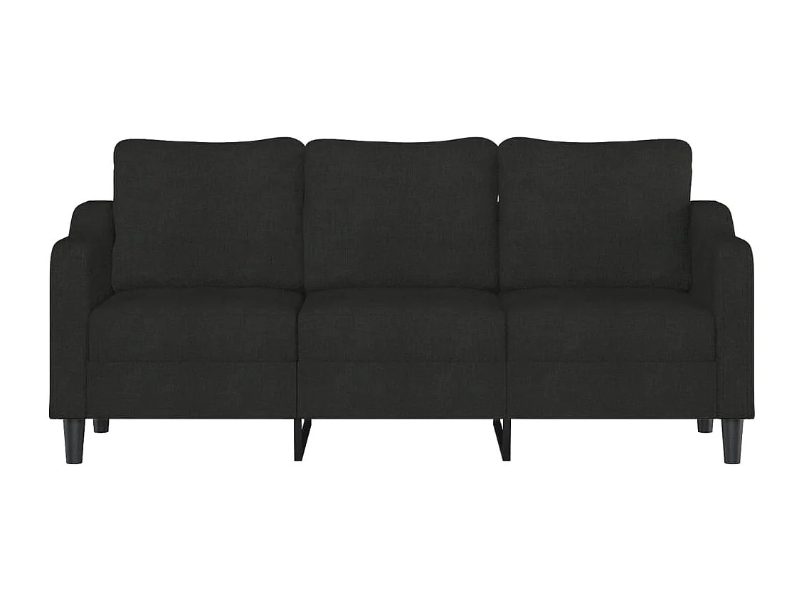 Sofá 3 plazas Tela Negro 180 cm