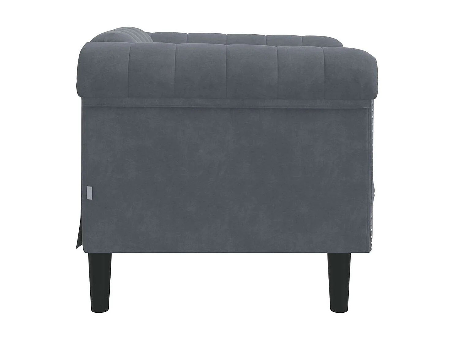 Poltrona in velluto grigio scuro