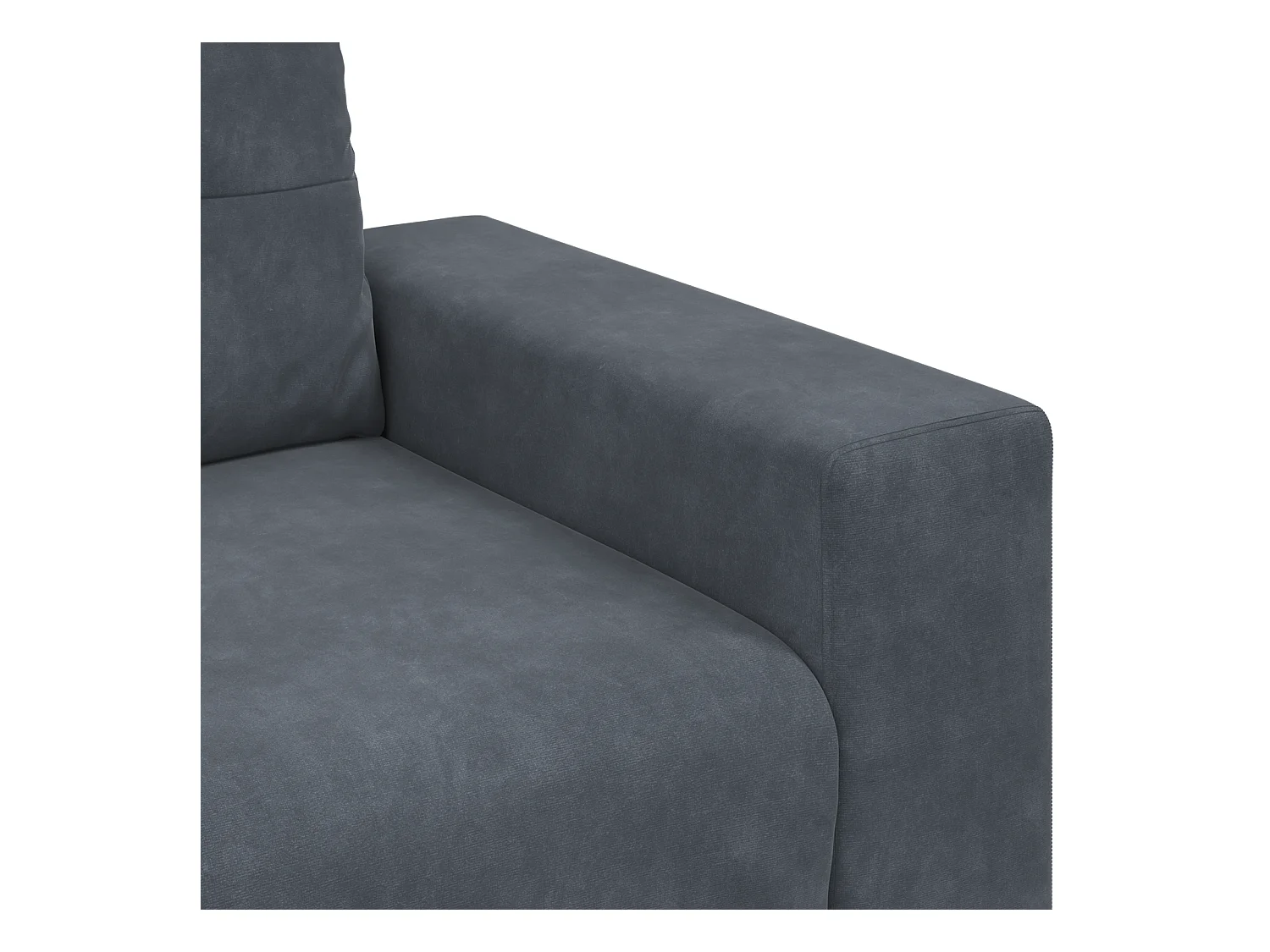 Set di divani 3 pezzi, grigio, 221 x 78 x 80 cm, velluto