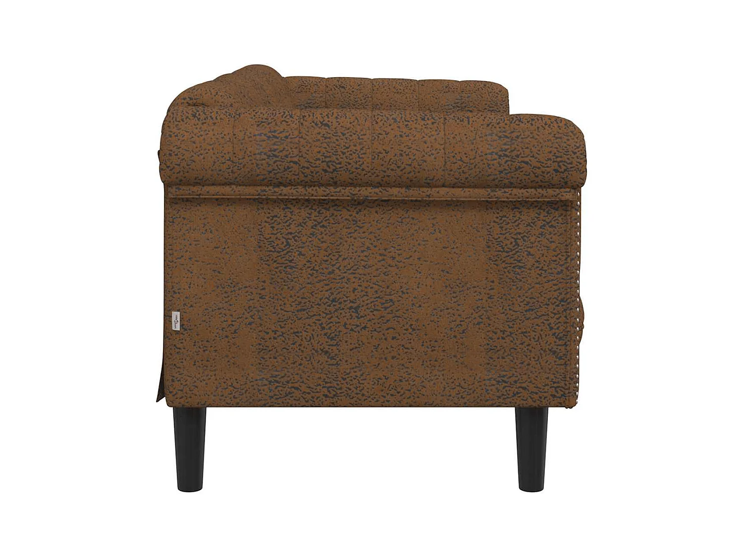 Braunes 2-Sitzer-Sofa aus Wildlederimitat