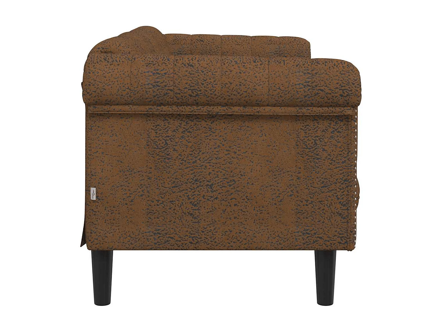 Sofá de 2 plazas de ante sintético marrón