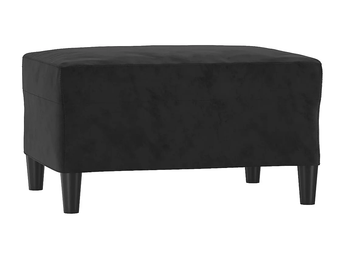 Conjunto de sofá de 3 piezas con cojines de terciopelo negro