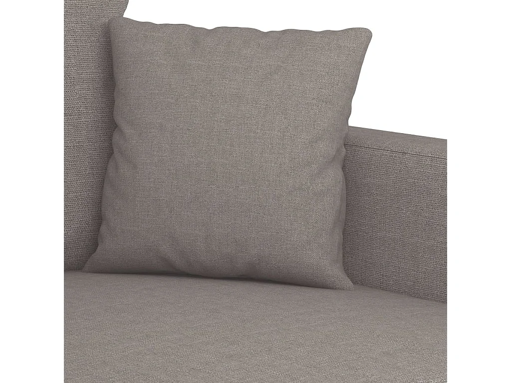 2-teiliges Sofaset mit Kissen, Taupe-Stoff