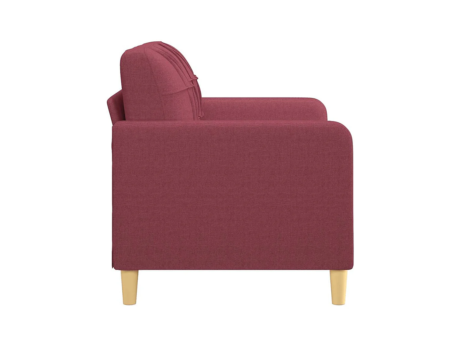 Divano 2 posti rosso bordeaux 120 cm Tessuto