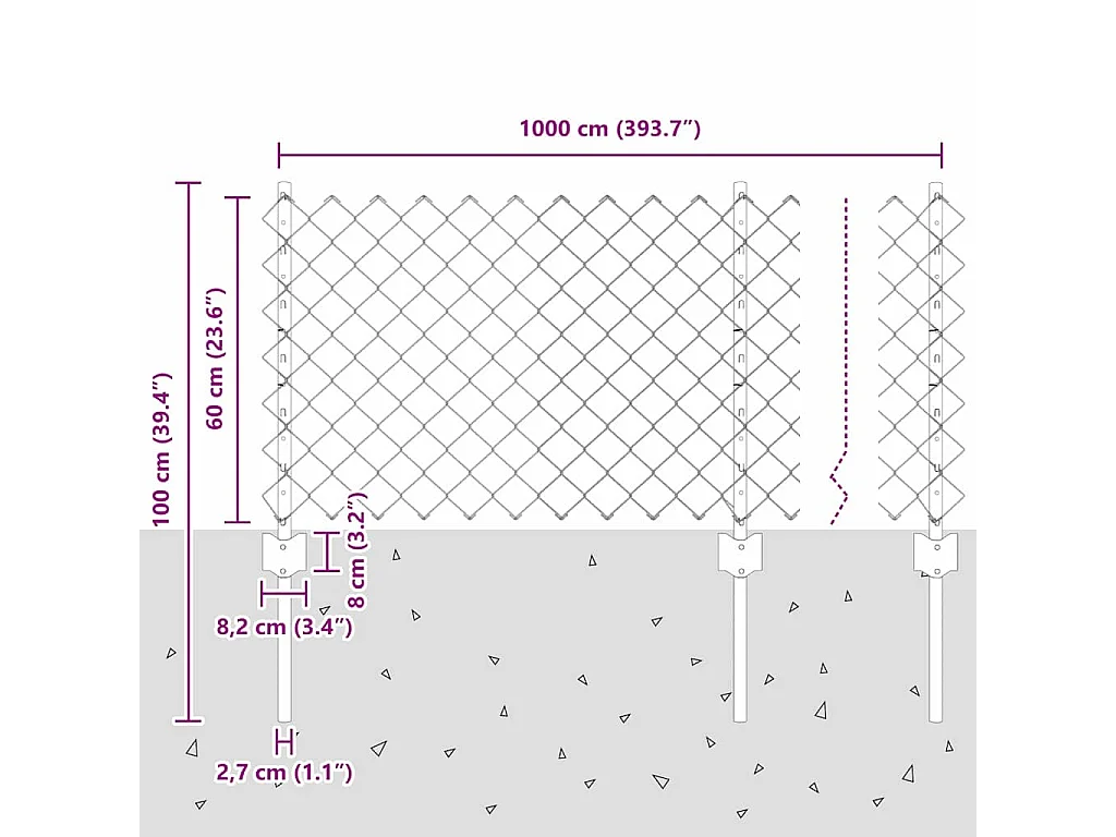Sillón con reposapiés Negro 60 cm Piel sintética