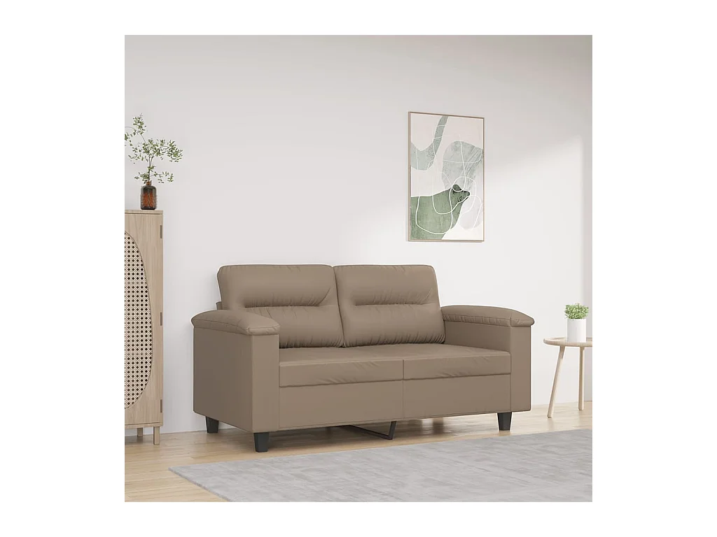 Divano 2 posti Cappuccino 120 cm Similpelle