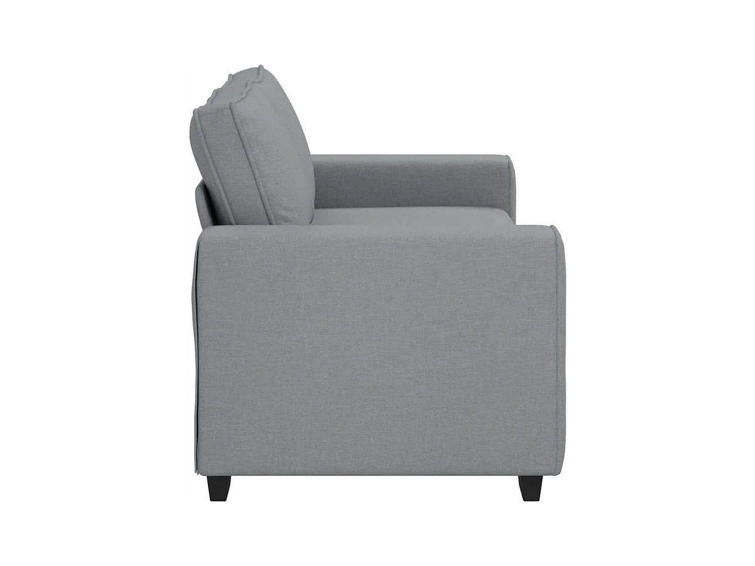 Canapé à 2 places gris clair 140 cm tissu