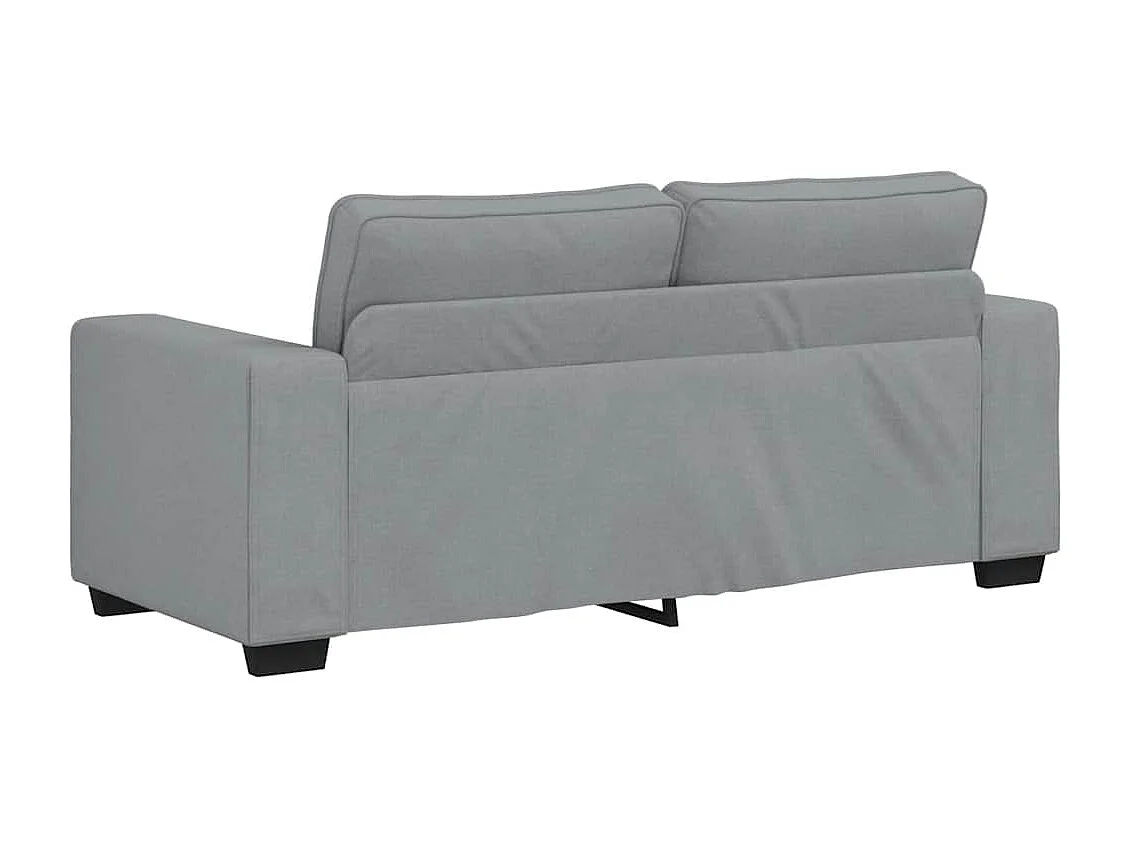Canapé à 2 places gris clair 140 cm tissu