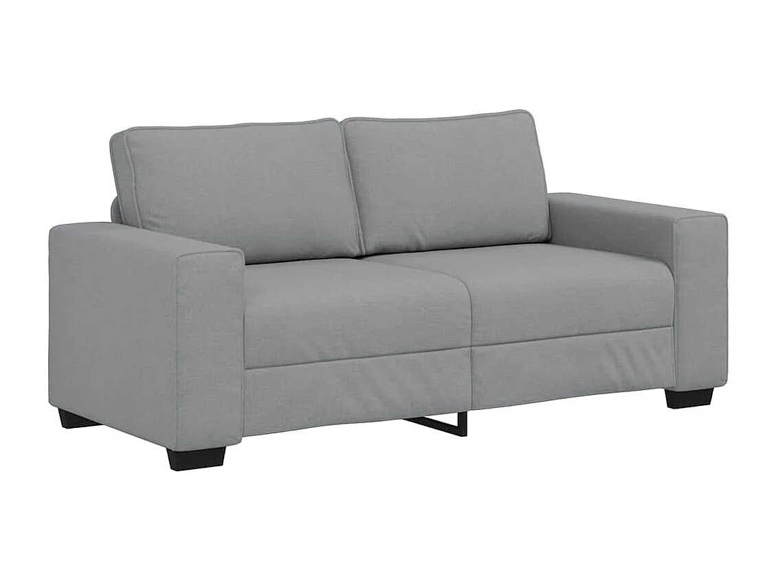 Canapé à 2 places gris clair 140 cm tissu