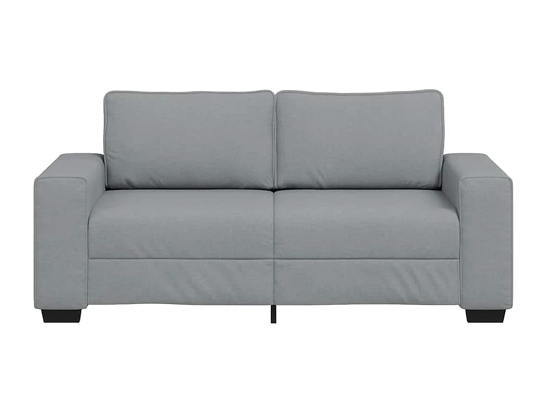 Canapé à 2 places gris clair 140 cm tissu