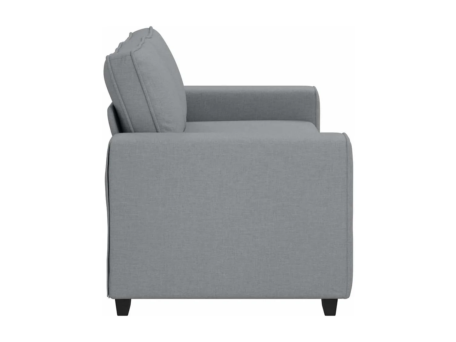 Canapé à 2 places gris clair 140 cm tissu