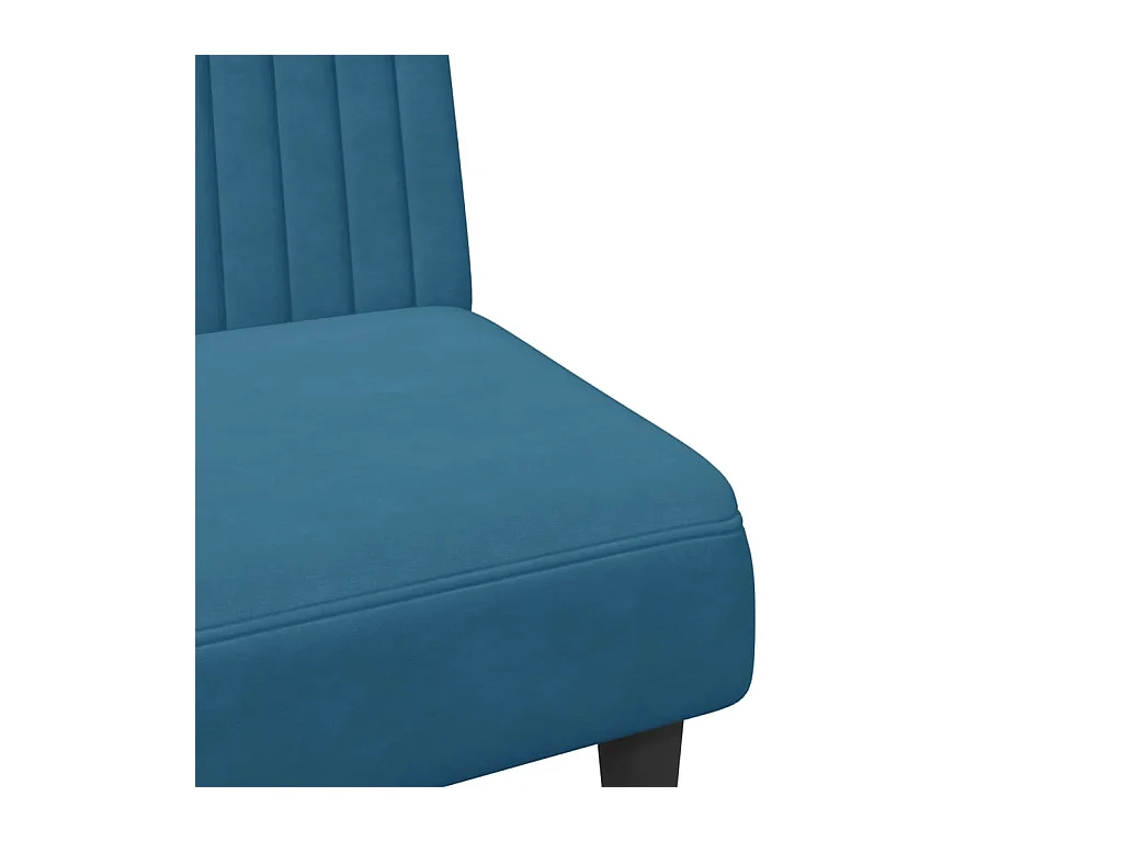 2-delige blauwe fluwelen bankset