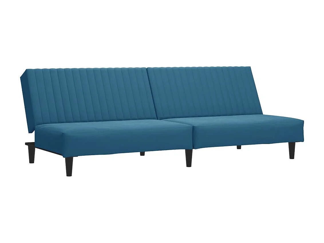 Conjunto de sofá de 2 piezas de terciopelo azul