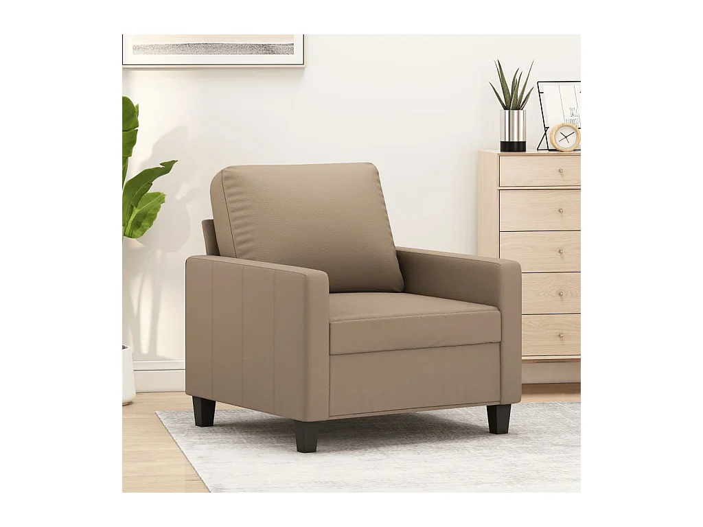 Cappuccino fauteuil 60 cm Kunstleer