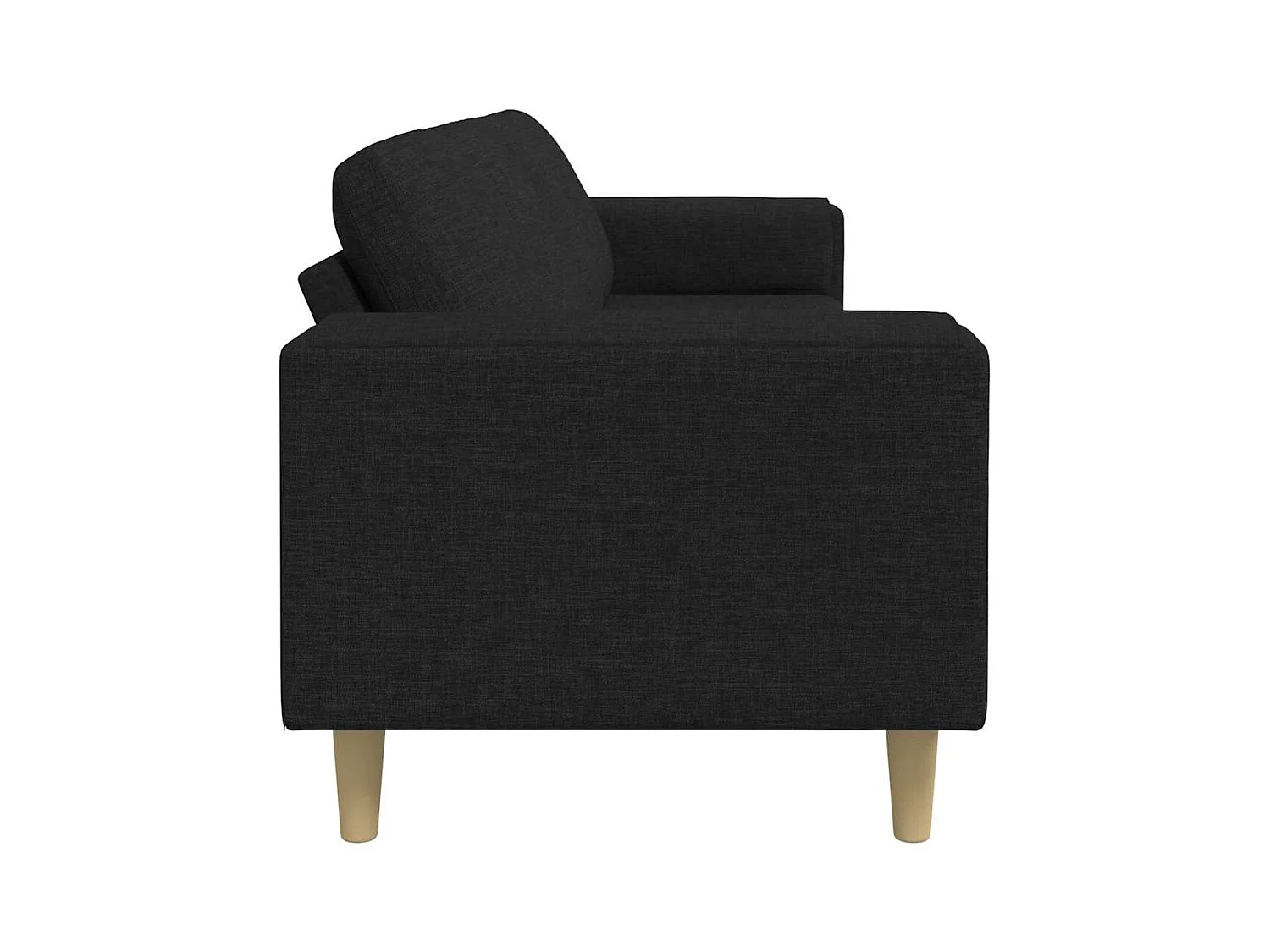 Set di divani in tessuto nero