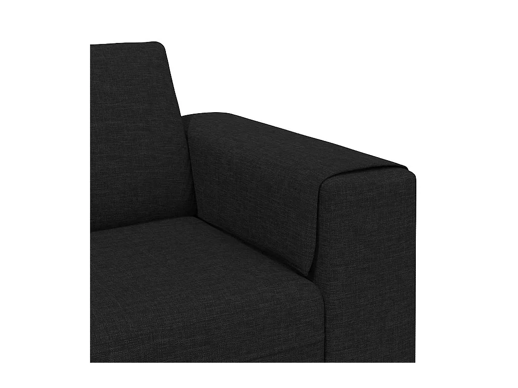 Set di divani in tessuto nero