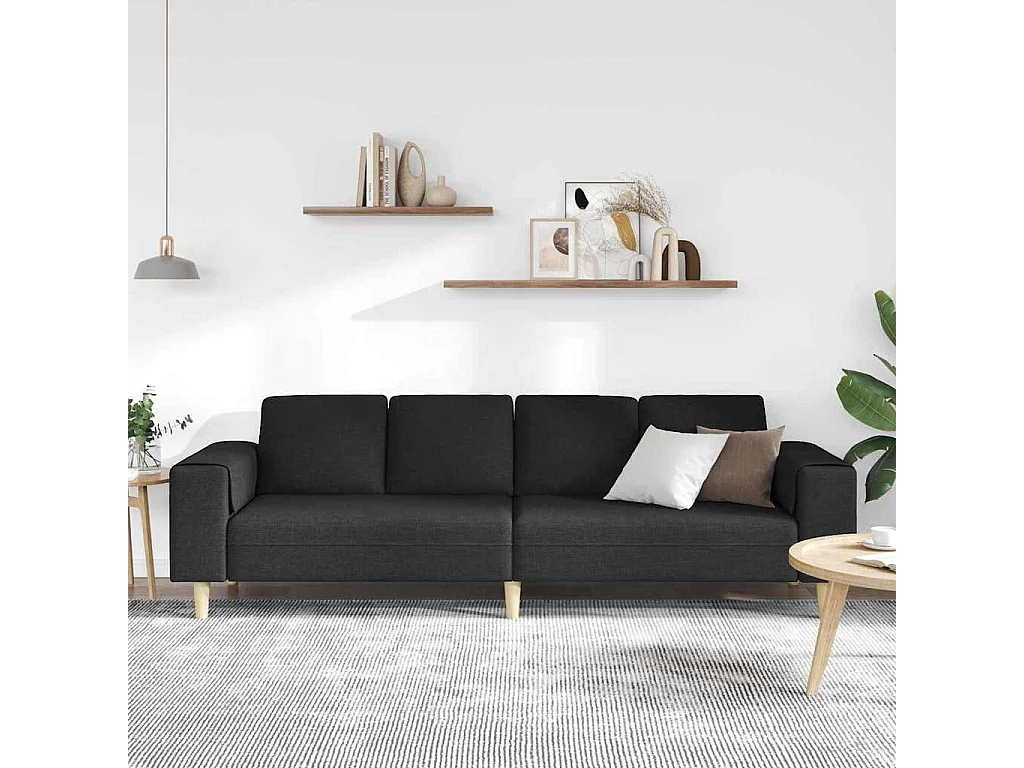 Zwarte stoffen bankstel