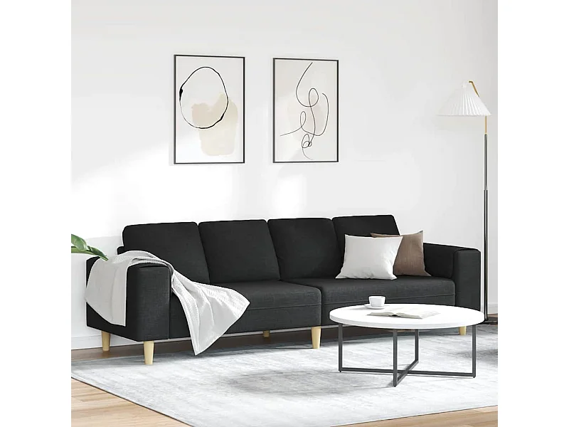 Ensemble de Canapés Noir tissu