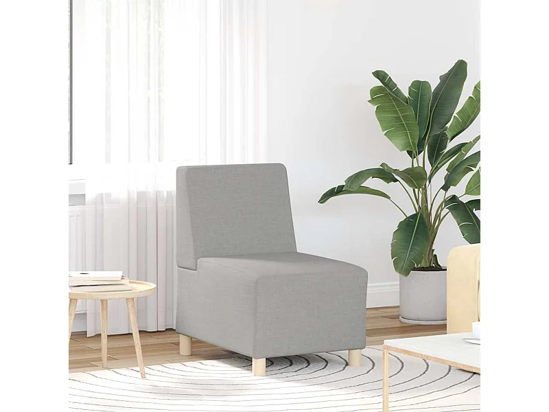 Canapé modulaire sans accoudoirs Gris nuage 55 cm Tissu