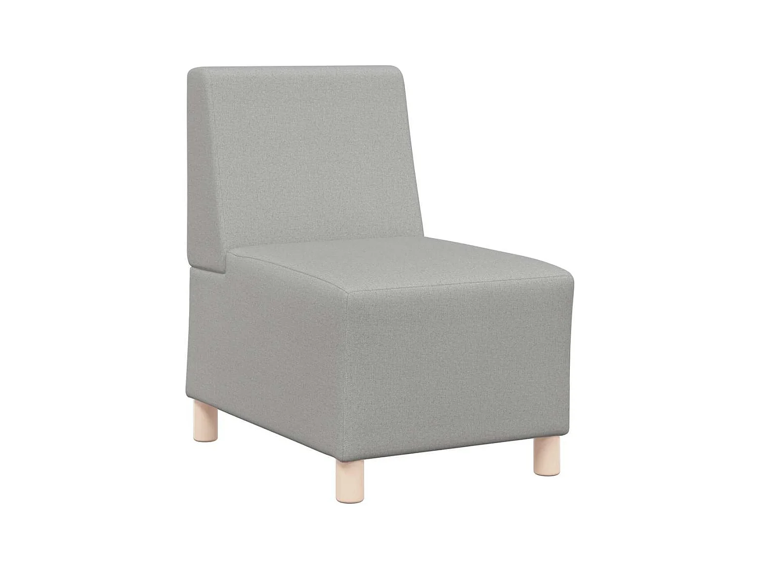 Canapé modulaire sans accoudoirs Gris nuage 55 cm Tissu