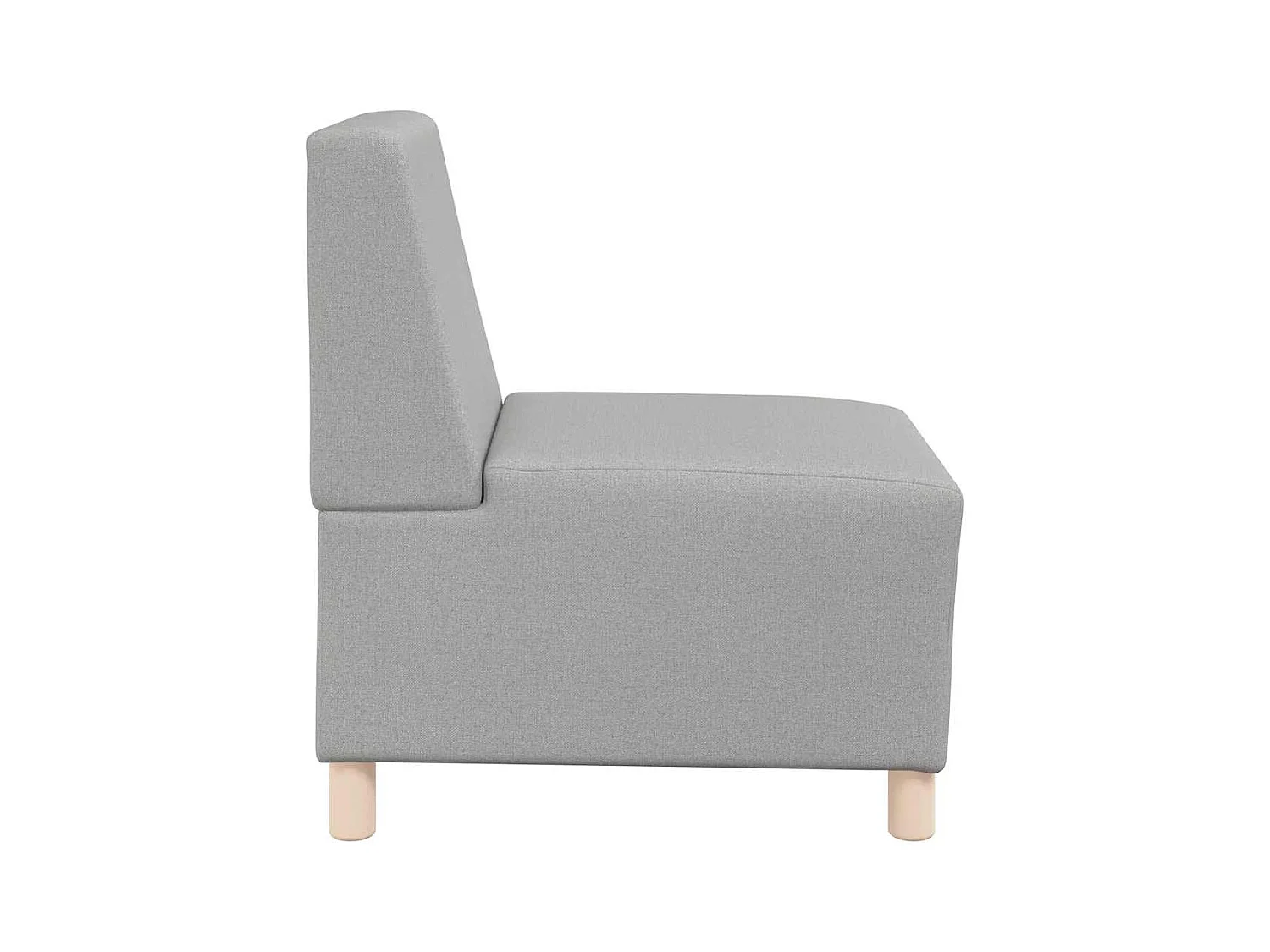 Canapé modulaire sans accoudoirs Gris nuage 55 cm Tissu