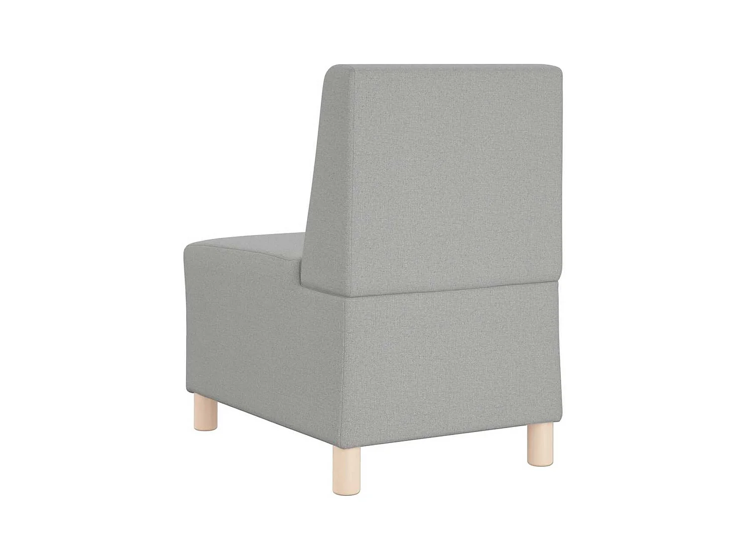 Canapé modulaire sans accoudoirs Gris nuage 55 cm Tissu