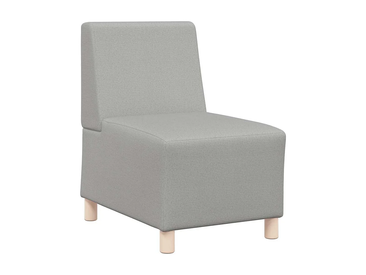 Canapé modulaire sans accoudoirs Gris nuage 55 cm Tissu