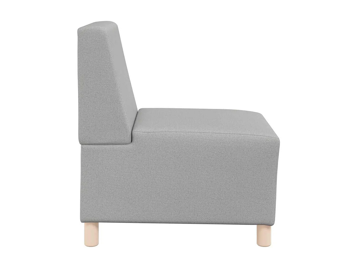 Canapé modulaire sans accoudoirs Gris nuage 55 cm Tissu