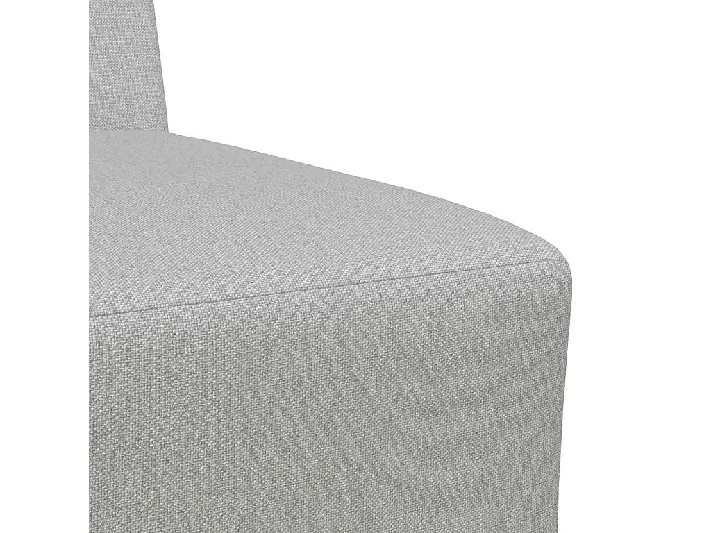 Canapé modulaire sans accoudoirs Gris nuage 55 cm Tissu