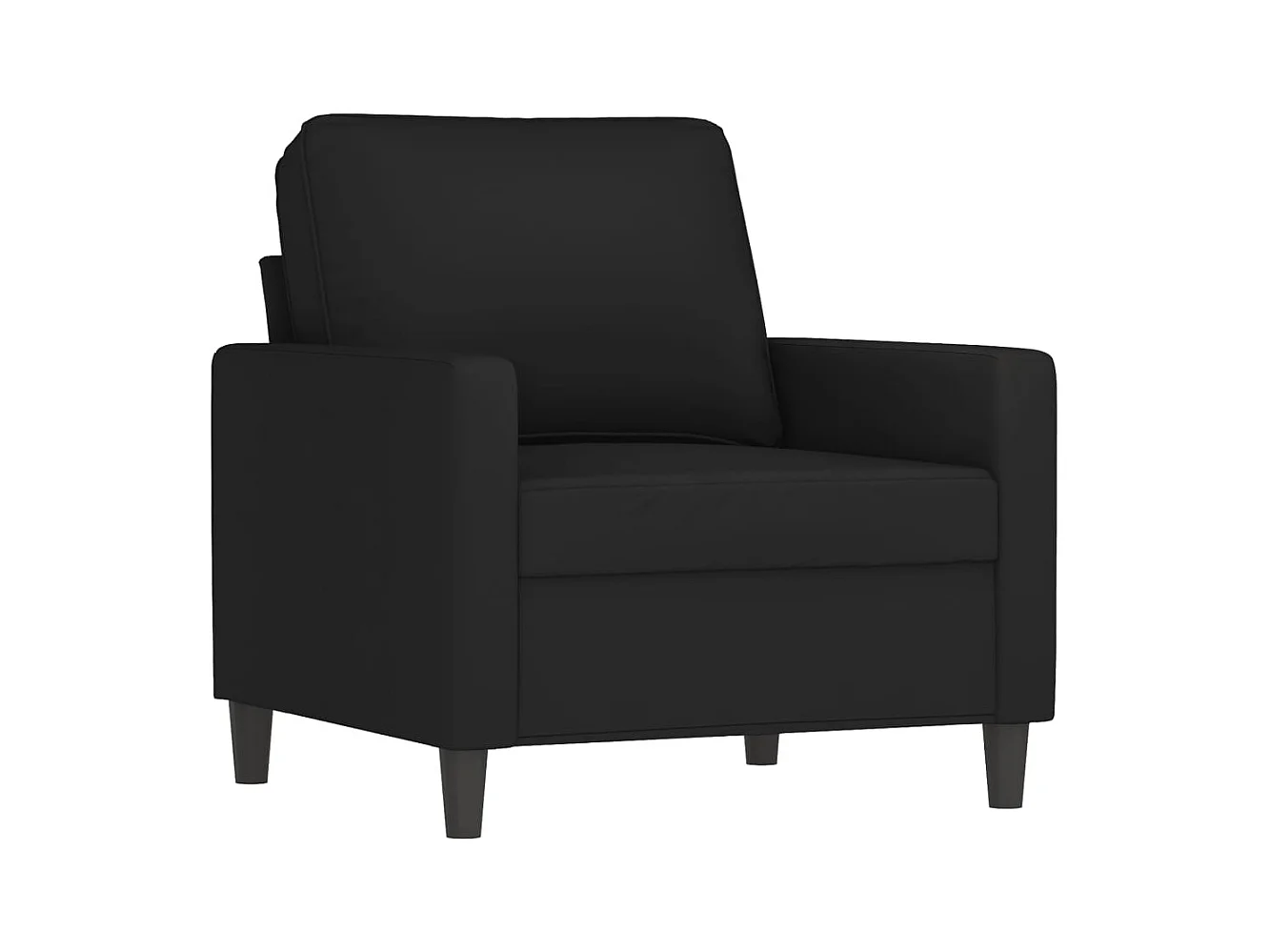 Conjunto de sofá de 3 piezas con cojines de terciopelo negro