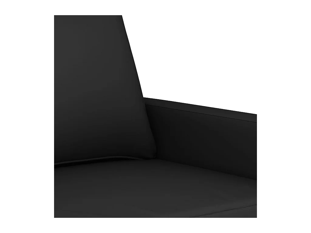 Conjunto de sofá de 3 piezas con cojines de terciopelo negro