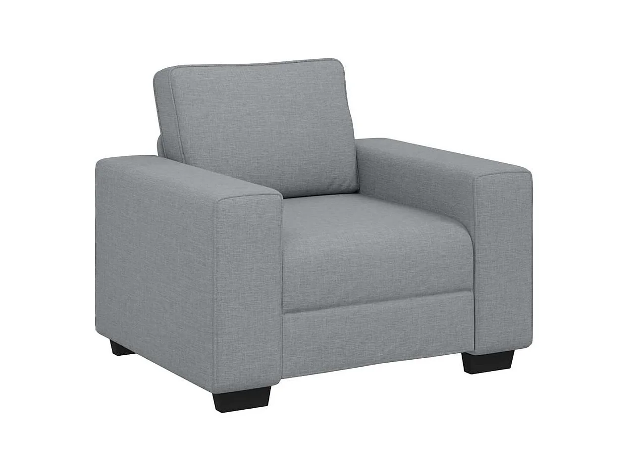 Poltrona in tessuto grigio chiaro 60 cm