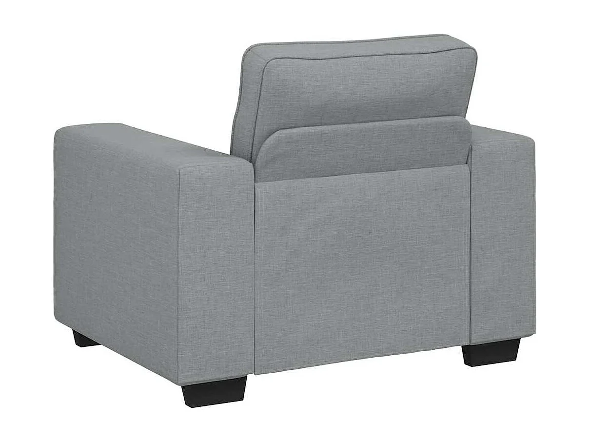 Poltrona in tessuto grigio chiaro 60 cm