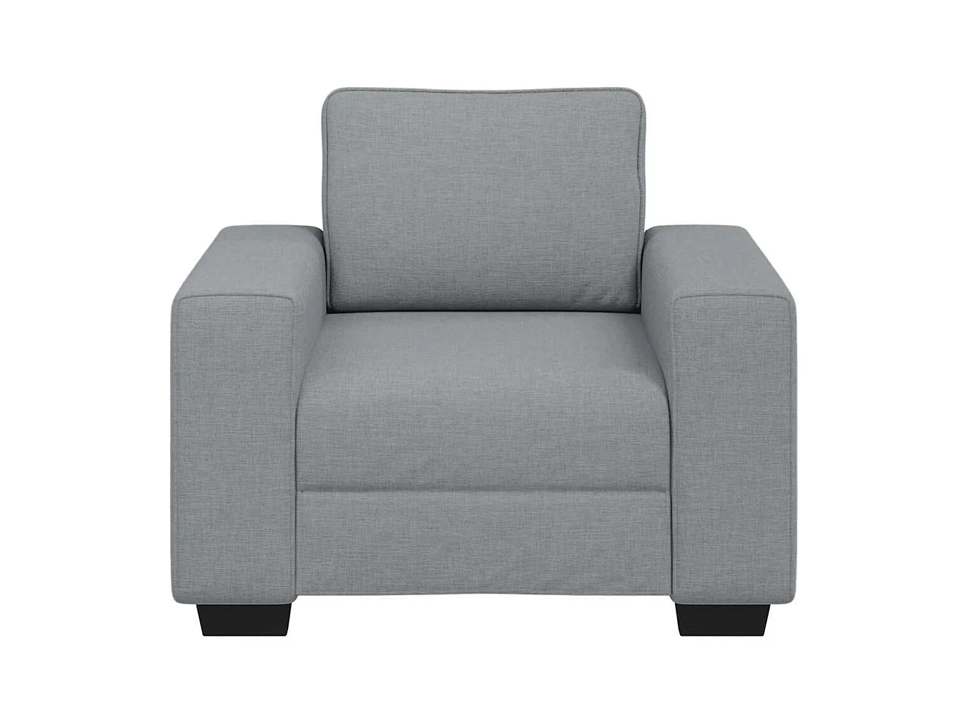 Fauteuil gris clair 60 cm tissu