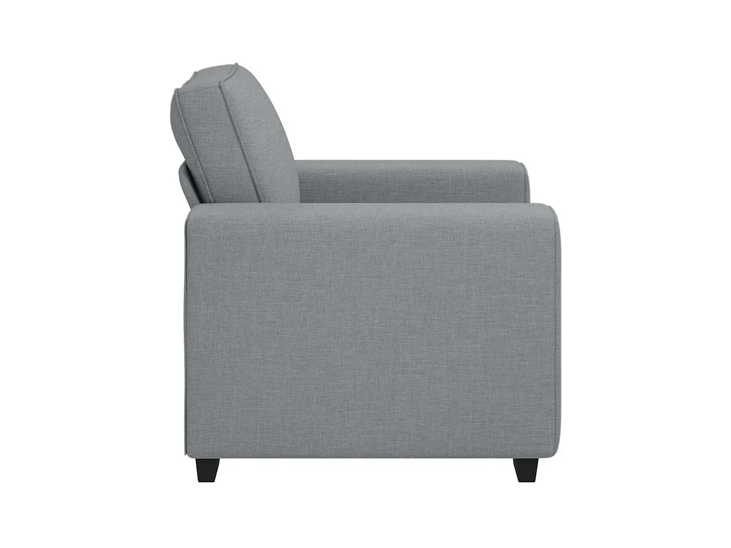 Fauteuil gris clair 60 cm tissu