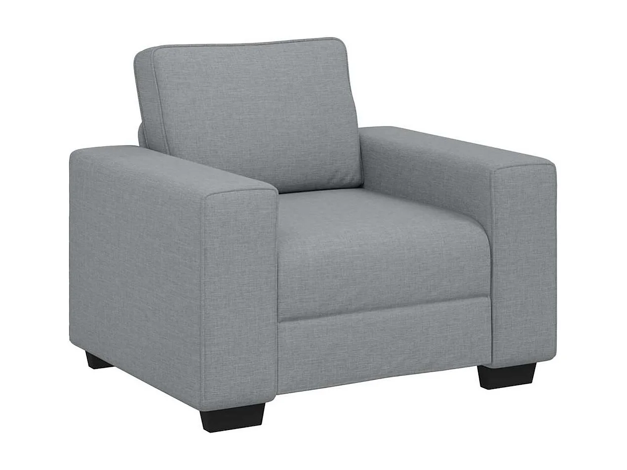 Fauteuil gris clair 60 cm tissu