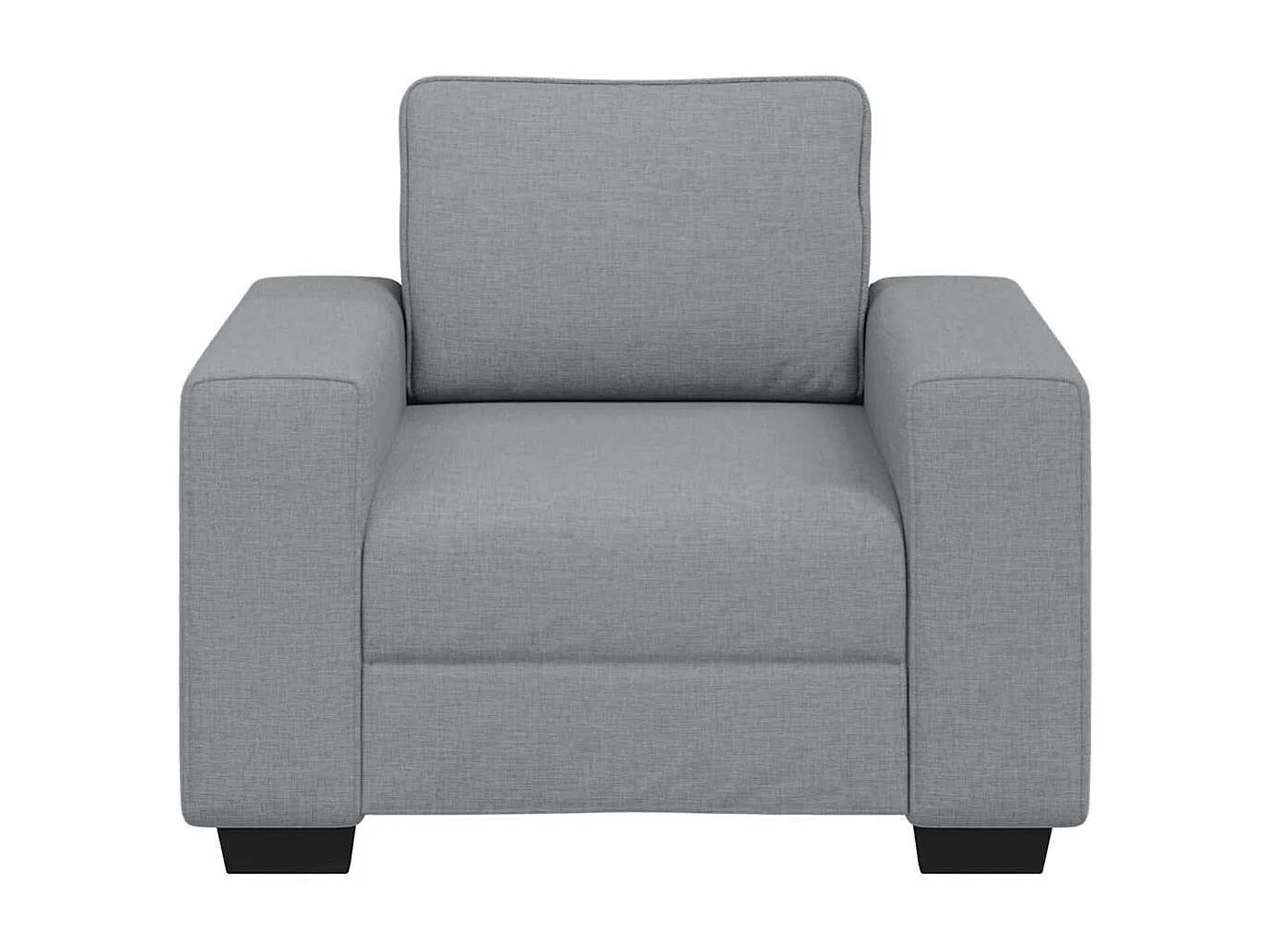Fauteuil gris clair 60 cm tissu