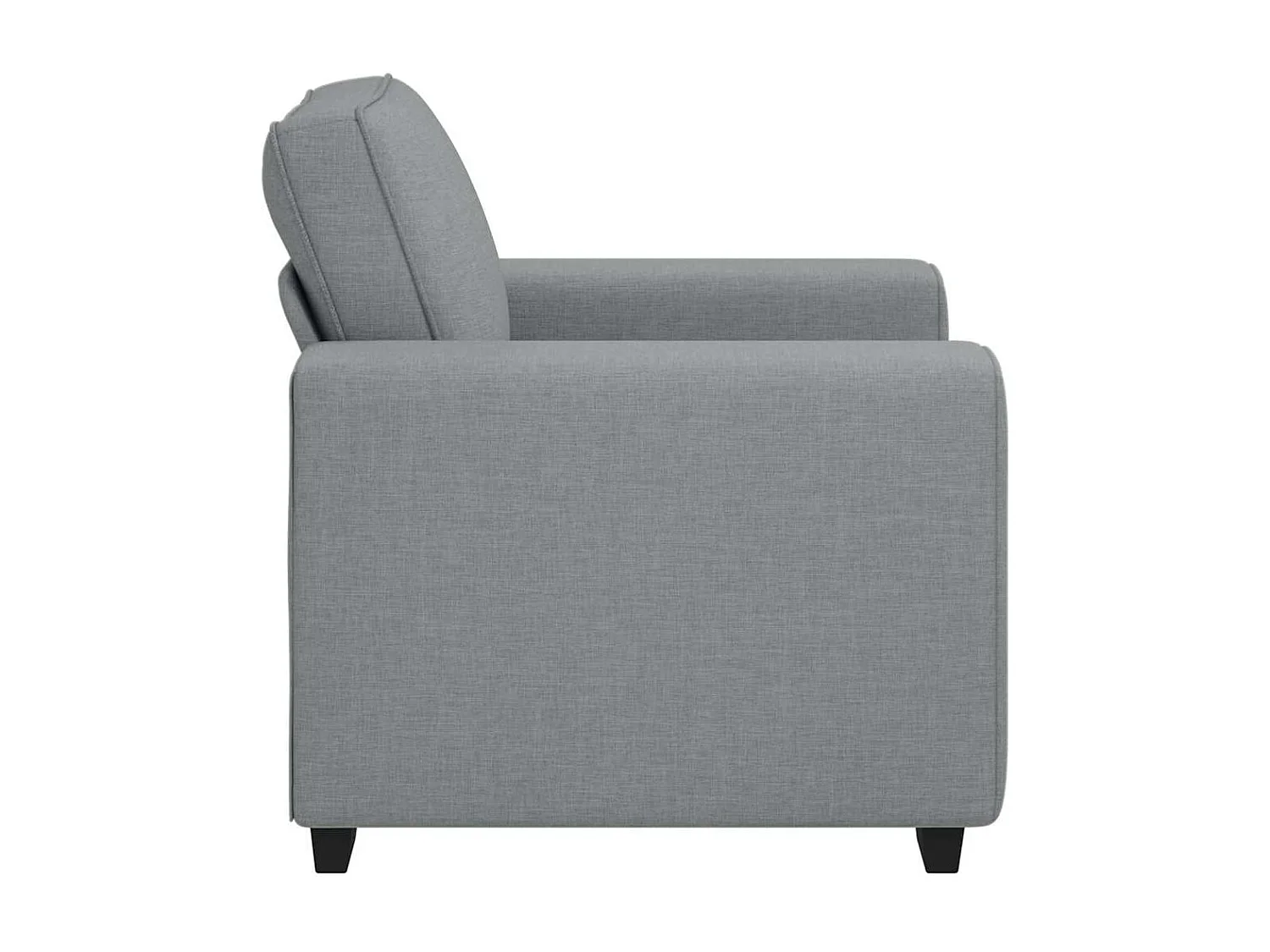 Fauteuil gris clair 60 cm tissu