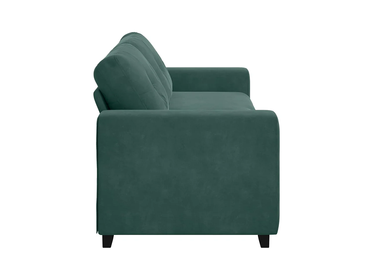 Bank met donkergroen fluwelen kussen