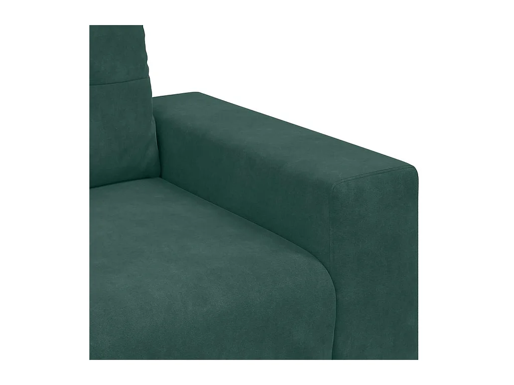 Bank met donkergroen fluwelen kussen