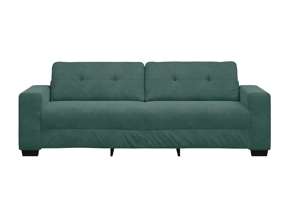 Canapé avec coussin Vert foncé Velours