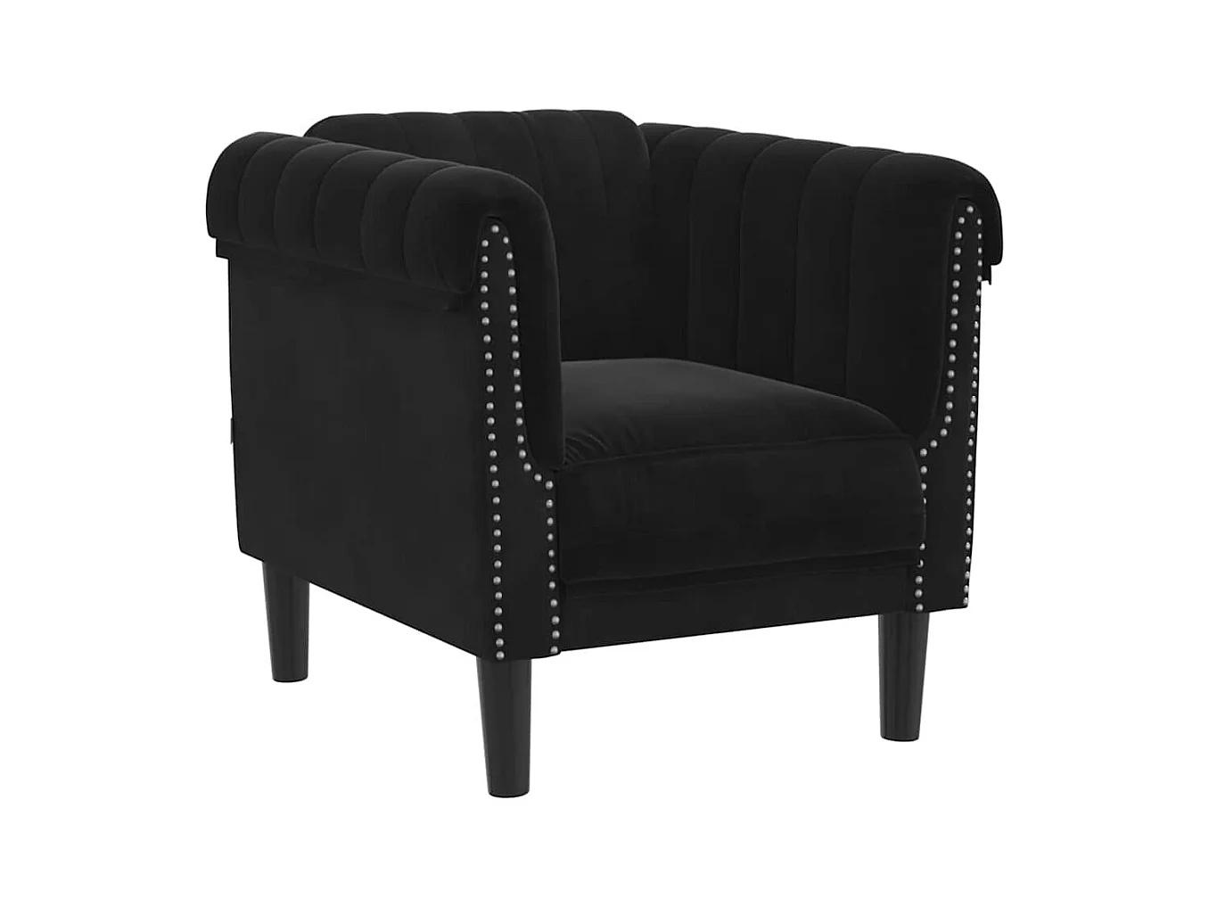 Poltrona in velluto nero