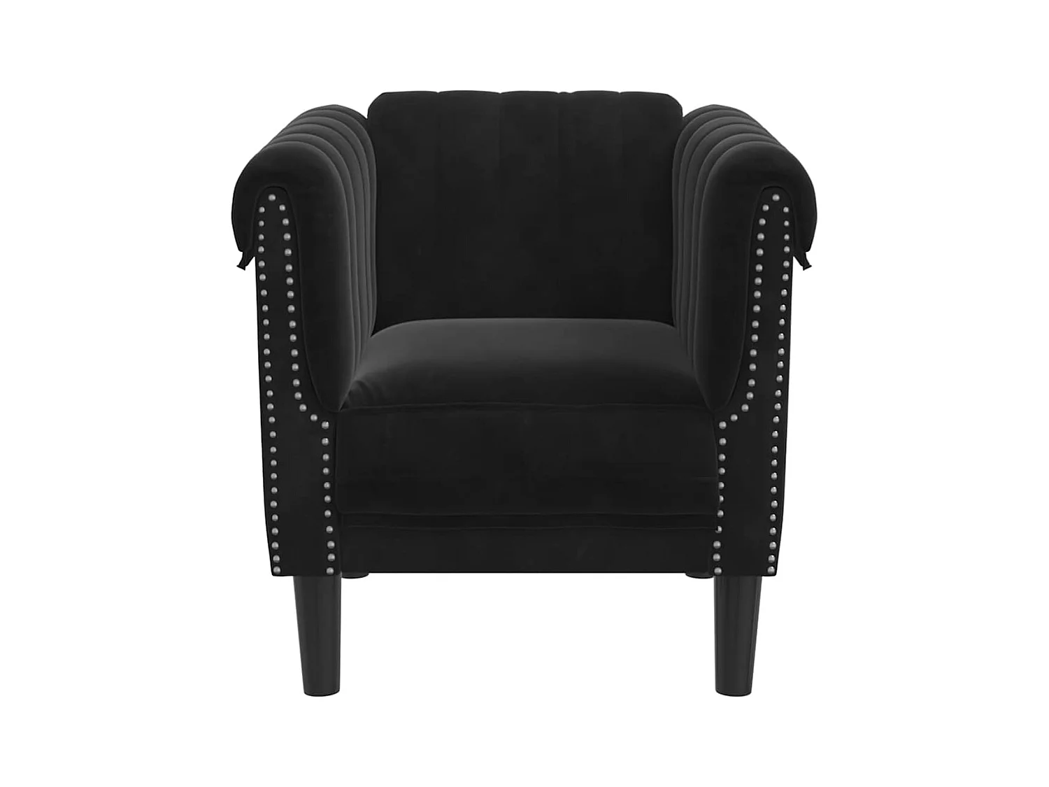 Poltrona in velluto nero