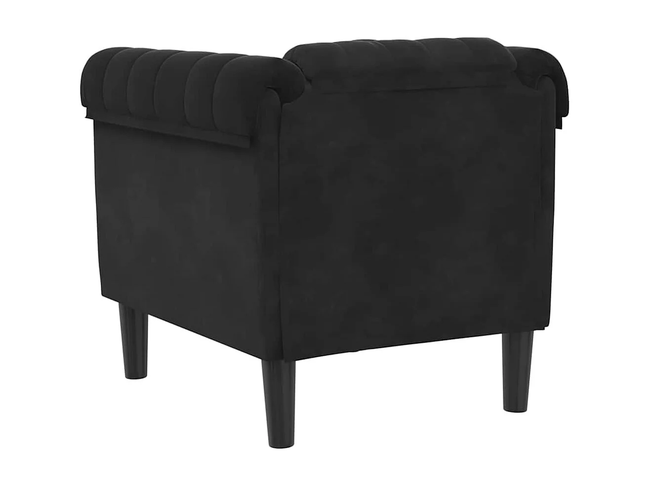 Poltrona in velluto nero