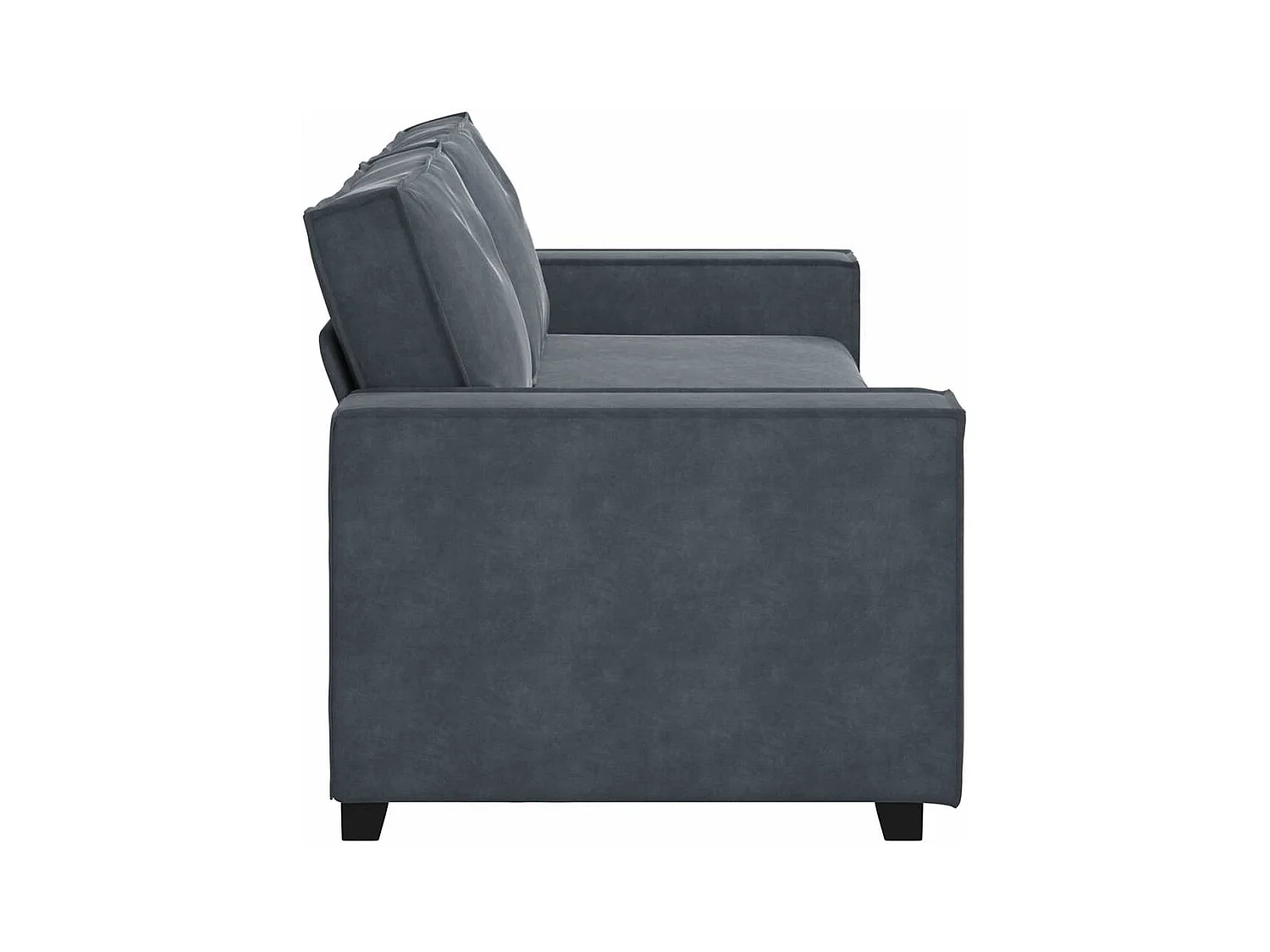 Divano 3 posti Grigio scuro 180 cm Velluto