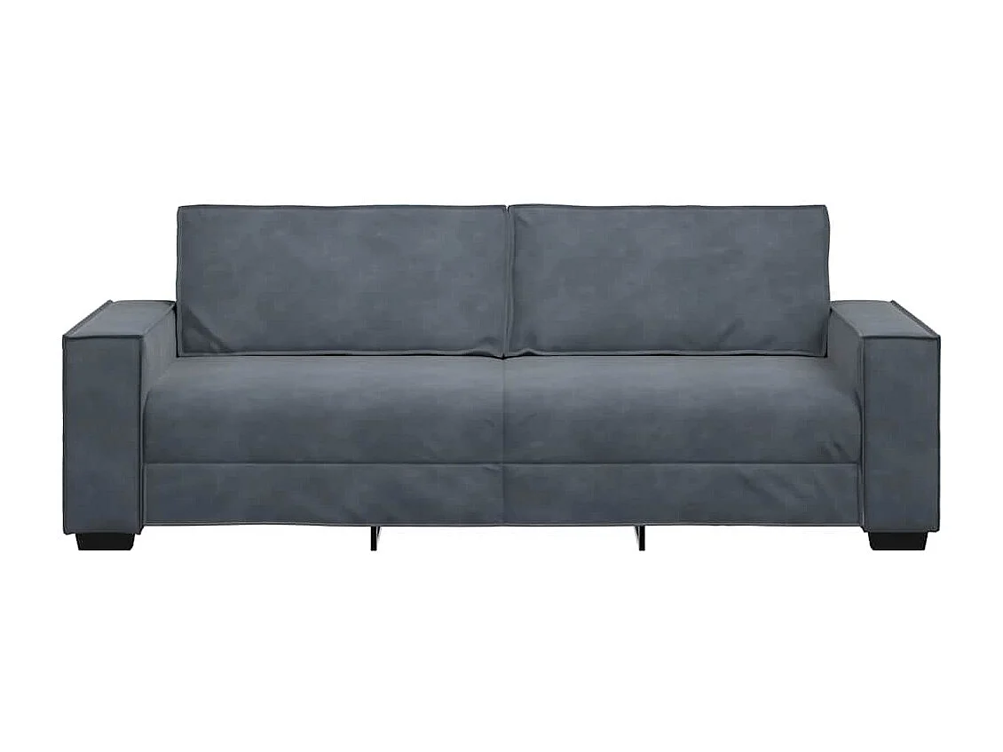 3-zitsbank Donkergrijs 180 cm Fluweel