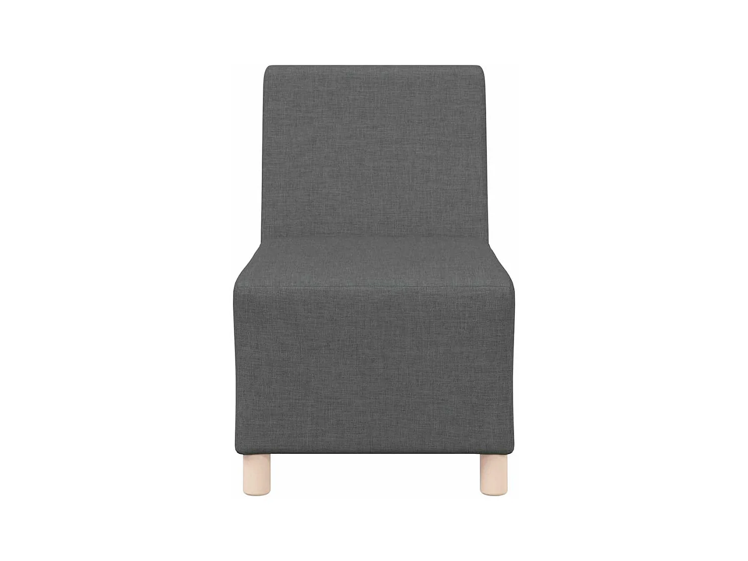 Canapé modulaire sans accoudoirs Gris foncé 55 cm Tissu