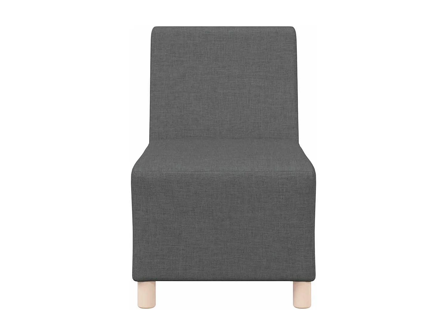 Canapé modulaire sans accoudoirs Gris foncé 55 cm Tissu