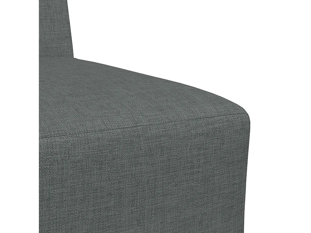 Canapé modulaire sans accoudoirs Gris foncé 55 cm Tissu